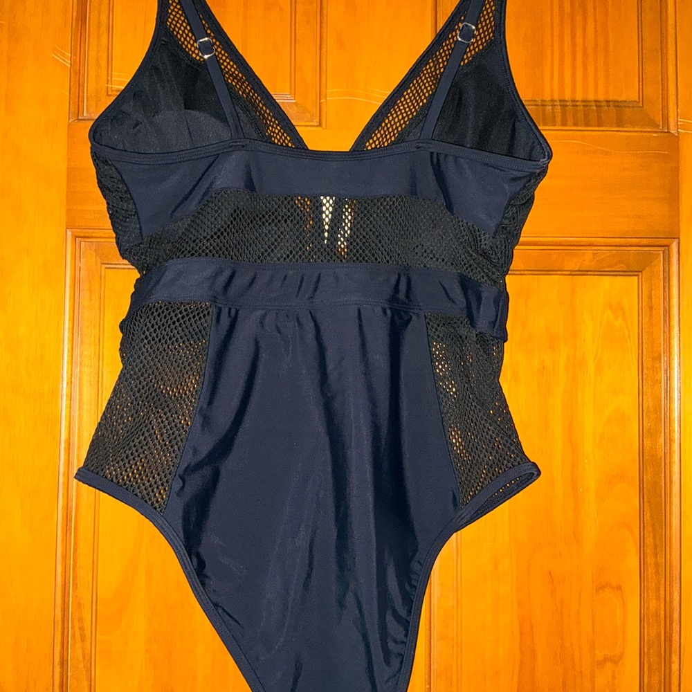Chicwish Black Mesh One Piece Swimsuit - Picture 8 of 11
